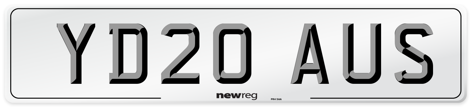 YD20 AUS Number Plate from New Reg